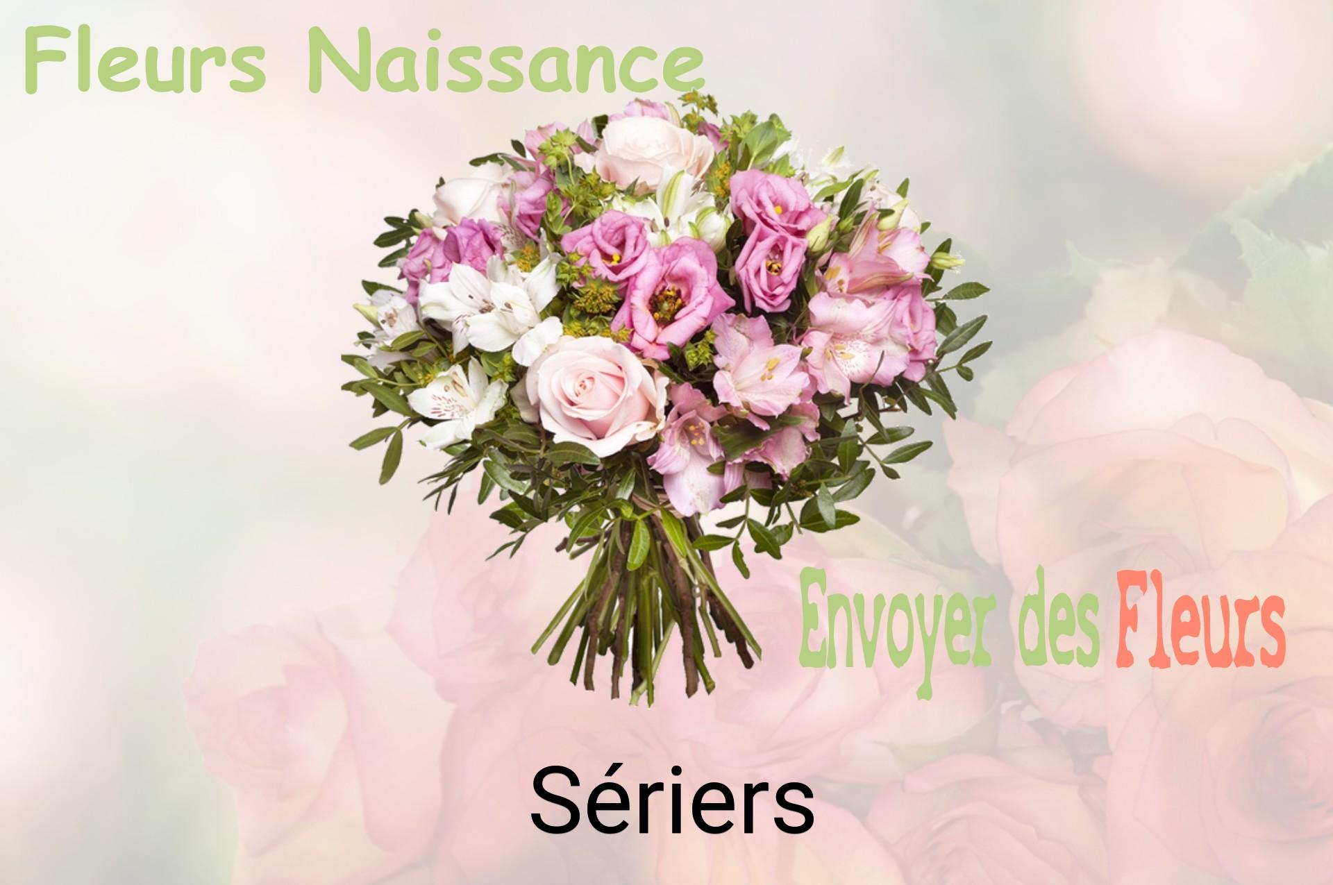 Bouquet de fleurs de naissance livré à Sériers